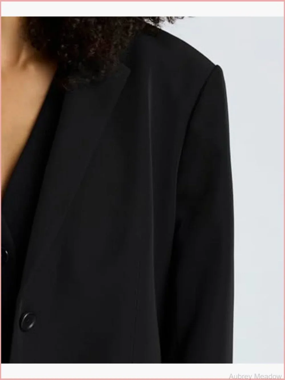Women's Luxe Twill Boyfriend Blazer with Structured Shoulders
